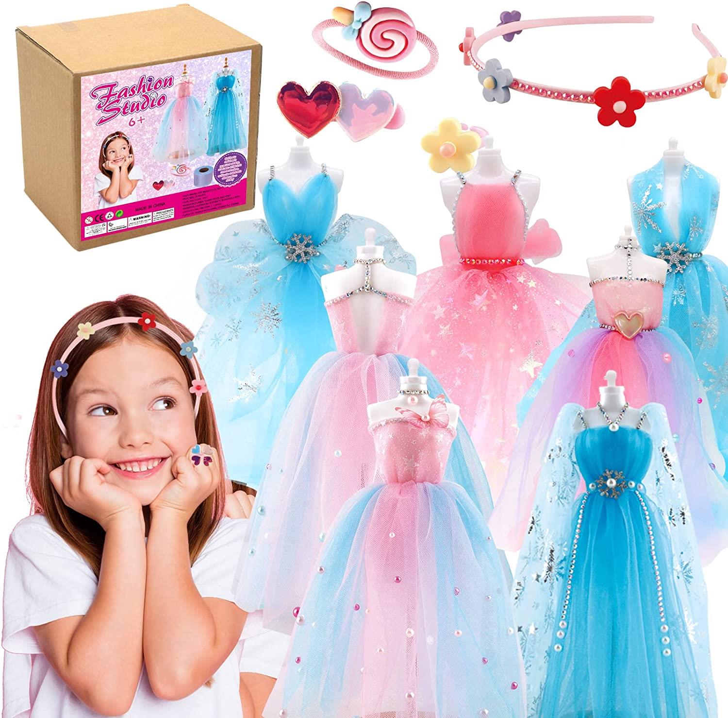Cymbana 100+ Fashion Designer Kits for Girls with Sewing Kit to Design Your  Own Headbands, Ring, Hair Ties, Hair Clips, 2 Mannequins Art and Craft for  Kids 6-12 Birthday Gift - cymban